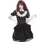 Top Manches Courtes 'Radegonda' Noir et Blanc