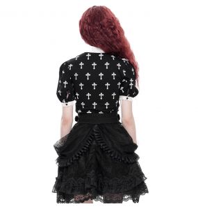 Black and White 'Radegonda' Short Sleeves Top