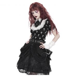 Black and White 'Radegonda' Short Sleeves Top