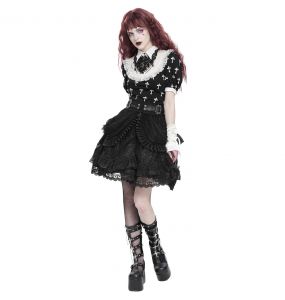 Black and White 'Radegonda' Short Sleeves Top