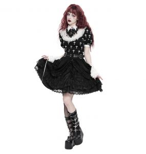 Black and White 'Radegonda' Short Sleeves Top