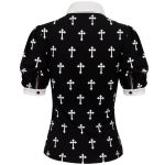 Top Manches Courtes 'Radegonda' Noir et Blanc