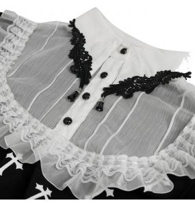 Black and White 'Radegonda' Short Sleeves Top