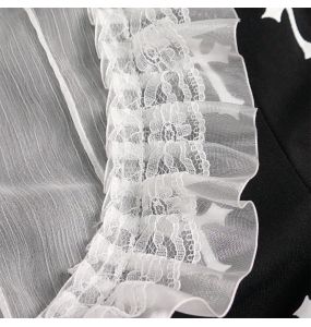 Black and White 'Radegonda' Short Sleeves Top