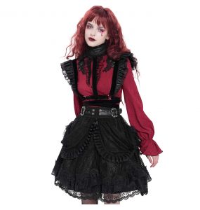 Black 'Radegonda' Gothic Lolita Skirt