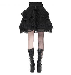 Black 'Radegonda' Gothic Lolita Skirt
