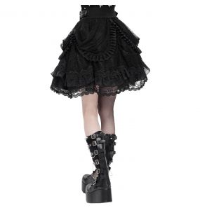 Black 'Radegonda' Gothic Lolita Skirt