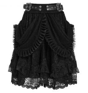 Black 'Radegonda' Gothic Lolita Skirt