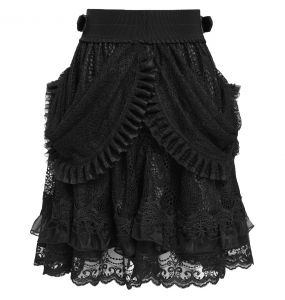 Black 'Radegonda' Gothic Lolita Skirt