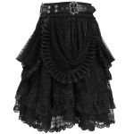 Black 'Radegonda' Gothic Lolita Skirt
