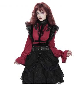 Chemisier Gothique 'Radegonda' Rouge