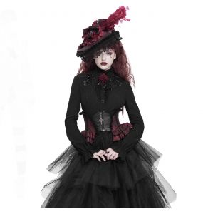 Sexy Black 'Radegonda' Long Sleeves Blouse