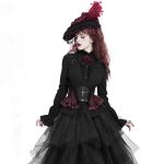 Chemisier Gothique 'Radegonda' Noir