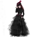 Sexy Black 'Radegonda' Long Sleeves Blouse