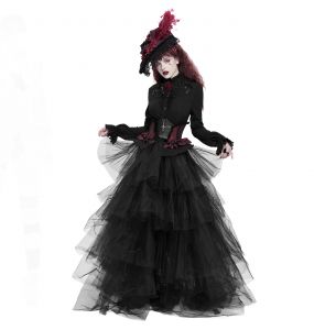 Sexy Black 'Radegonda' Long Sleeves Blouse