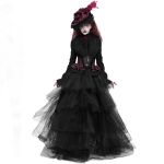 Sexy Black 'Radegonda' Long Sleeves Blouse