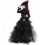 Sexy Black 'Radegonda' Long Sleeves Blouse