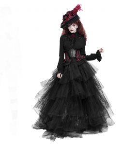 Sexy Black 'Radegonda' Long Sleeves Blouse