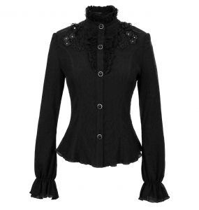 Chemisier Gothique 'Radegonda' Noir