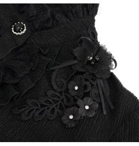 Sexy Black 'Radegonda' Long Sleeves Blouse