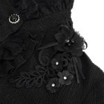 Sexy Black 'Radegonda' Long Sleeves Blouse