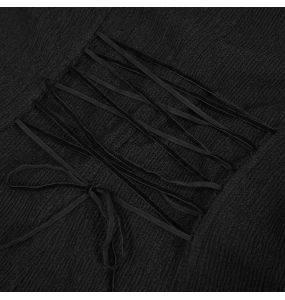 Sexy Black 'Radegonda' Long Sleeves Blouse