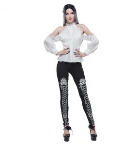 Black and White 'Radegonda' Leggings