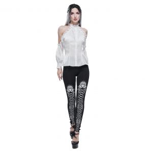 Black and White 'Radegonda' Leggings