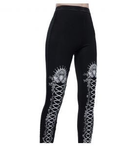 Black and White 'Radegonda' Leggings