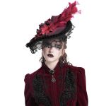 Chapeau 'Ascot' Noir et Rose