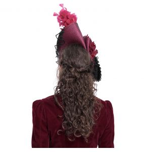 Chapeau 'Ascot' Noir et Rose