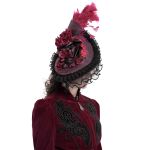 Chapeau 'Ascot' Noir et Rose