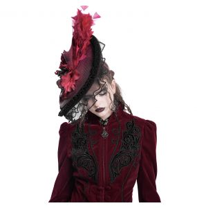 Chapeau 'Ascot' Noir et Rose
