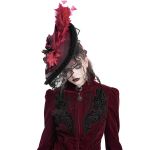 Chapeau 'Ascot' Noir et Rose