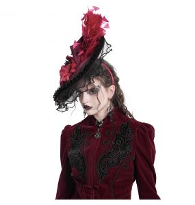 Chapeau 'Ascot' Noir et Rose