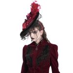 Chapeau 'Ascot' Noir et Rose