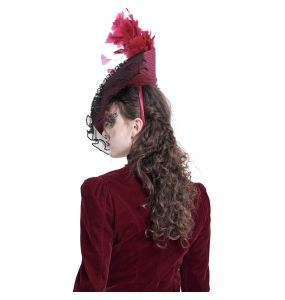 Chapeau 'Ascot' Noir et Rose