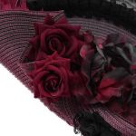 Chapeau 'Ascot' Noir et Rose