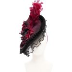 Chapeau 'Ascot' Noir et Rose