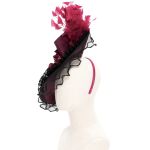 Chapeau 'Ascot' Noir et Rose