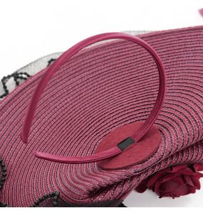 Chapeau 'Ascot' Noir et Rose