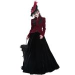 Burgundy Velvet 'Esmerée' Jacket