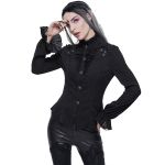 Sexy Black 'Radegonda' Long Sleeves Blouse