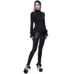 Sexy Black 'Radegonda' Long Sleeves Blouse