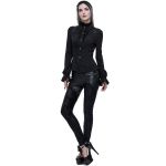 Sexy Black 'Radegonda' Long Sleeves Blouse