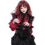 Black Plush 'Cheshire' Round Bag
