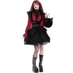 Black Plush 'Cheshire' Round Bag