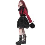 Black Plush 'Cheshire' Round Bag
