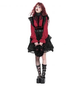 Black Plush 'Cheshire' Round Bag