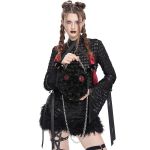 Black Plush 'Cheshire' Round Bag